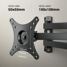 Wandhalterung bis 20Kg schwenkbar Drehbar neigbar VESA 100