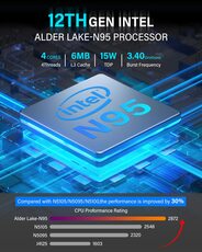 PC Office Mini Intel 3,4GHz 16GB 512GB 4K Wifi 2xHDMI W11 BT