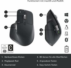 Mouse cordless Logitech MX Master 3S Graphite