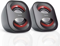 Aktivboxen 2.0 Hama Sonic rot USB3.0 3,5mm Klinke