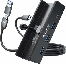 USB HUB 4 Port extern USB3.2 & USB-C Verteiler 15cm Kabel