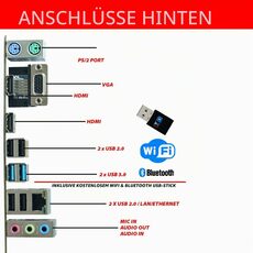 PC Office i5 6x4GHz 16GB 1TB M.2 SSD W11P Office 2016 WLAN