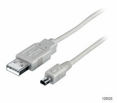 Kabel USB m/m, Typ A/Mini 5P f. Digicams