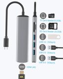 Docking Station USB-C Hub 4K HDMI CardReader Audio USB3 6in1