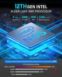 PC Office Mini Intel 3,4GHz 16GB 512GB 4K Wifi 2xHDMI W11 BT