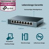 Switch  8-fach  10/100/1000 TP-Link TL-SG108 Metallgehäuse