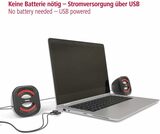 Aktivboxen 2.0 Hama Sonic rot USB3.0 3,5mm Klinke