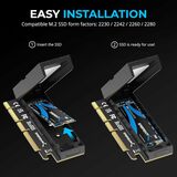 M.2 NVMe zu PCIe x16 Adapter für Gen5 SSDs PCIe 5.0,